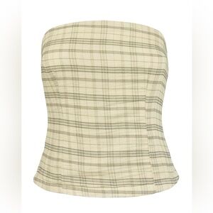My Mum Made It Gauze Corset Top in Garden Bed Check